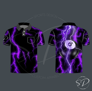 Purple Lightning Snooker Shirt